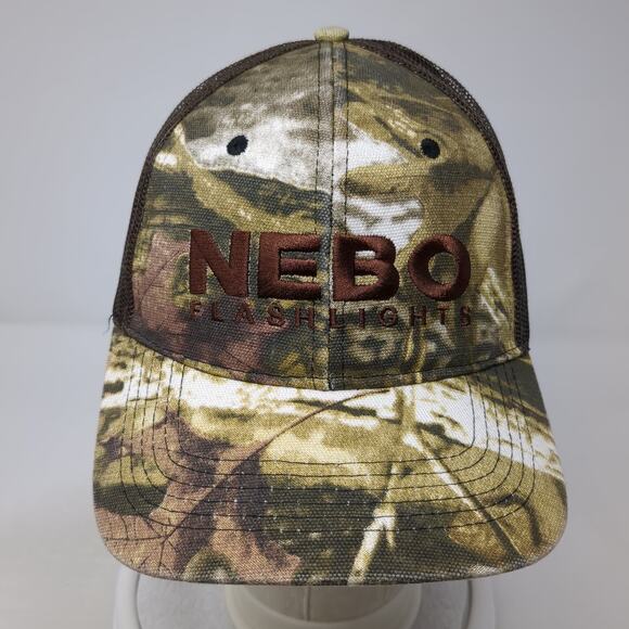 Nebo Flashlights Snapback Trucker Hat Multi One Size Embroidered Camo Mesh Back - Picture 2 of 9